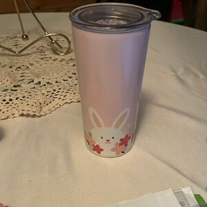2023 China Starbucks Rabbit Hiding in Flowers 12oz Stainless Steel Tumbler